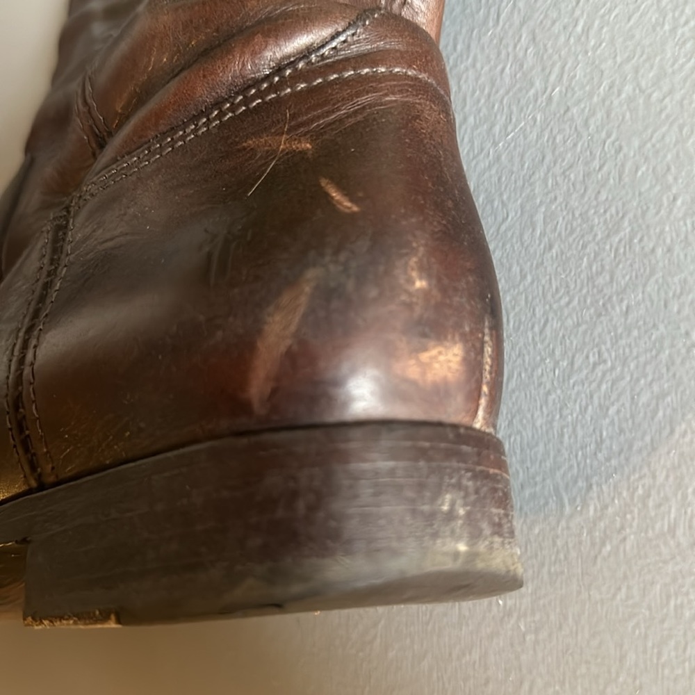 Frye Tall Leather Riding Boots in Brown - Picture 13 of 16